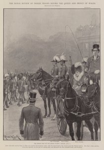 The Royal Review of Indian Troops before the Queen and Prince of Wales